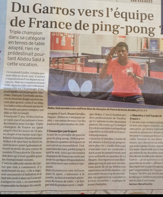 Abdou Said : Du Garros vers l'équipe de France 