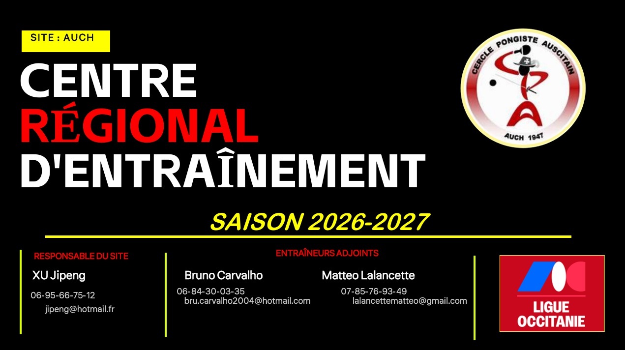Centre d'entrainement 2026-2027 (dossier de candidature)