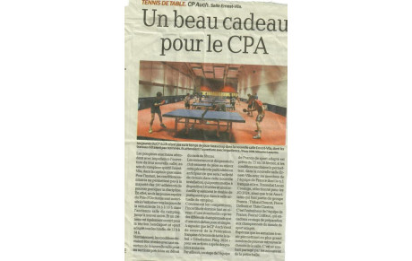 Article Nouvelle Salle Villa