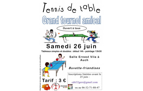 Tournoi Amical le samedi 26 juin à Vila