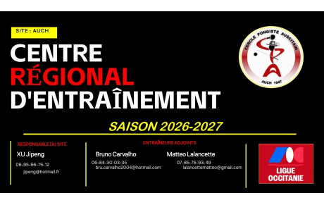 Centre d'entrainement 2026-2027 (dossier de candidature)