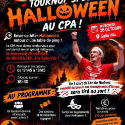 TOURNOI AMICAL HALLOWEEN 28 Octobre de 18h30-20h